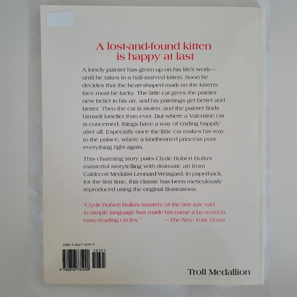 The Valentine Cat by Clyde Robert Bulla & Leonard - Picture 2 of 2